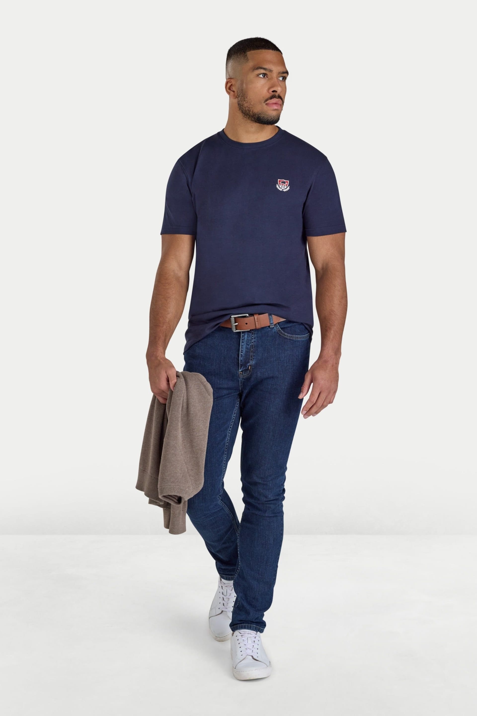 raging bull Raging Bull Men's Crest T-Shirt in Navy - 4