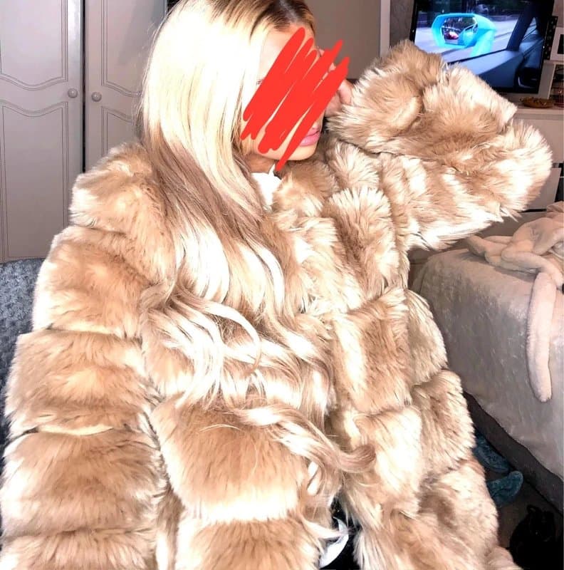 PrettyLittleThing Heavy oversize fur coat uk 10