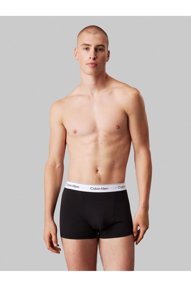 Calvin Klein Calvin Klein Men's Relaxed Trunk 3Pk Black/Glacier/Blue Bell - 2