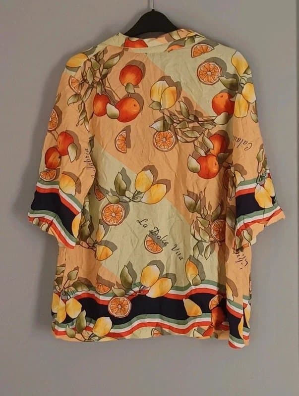Never Fully Dressed Never Fully Dressed Multicolour Fruit Print Shirt - size 14