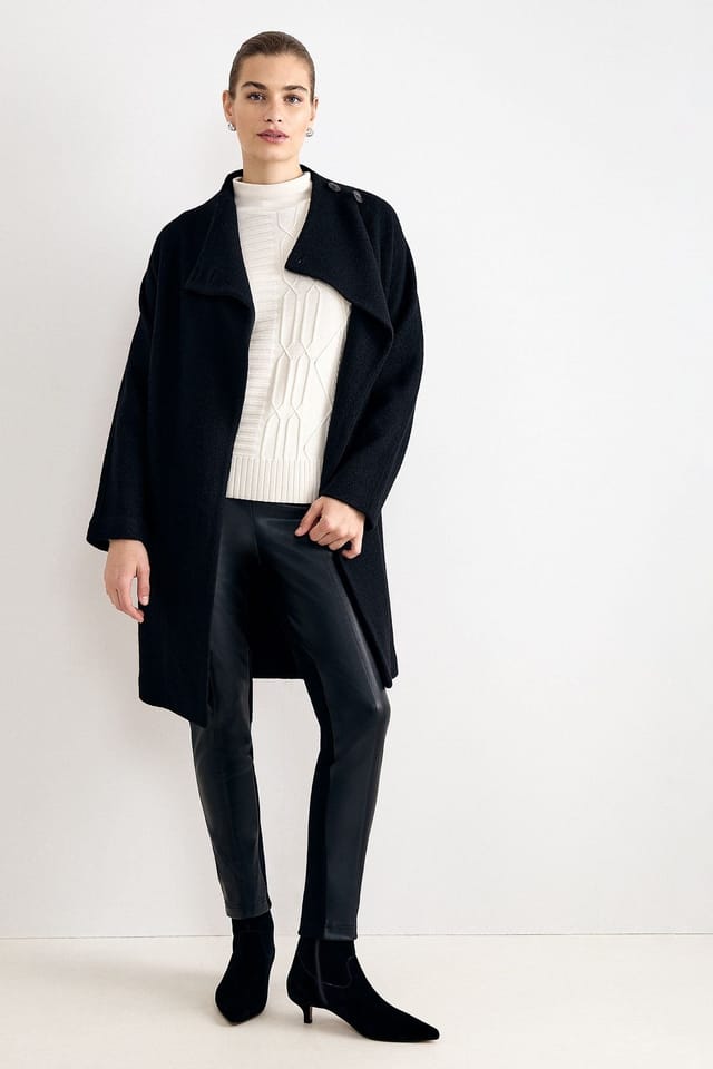 Phase Eight Phase Eight Women's Jennifer Knit Coat in Black - 3