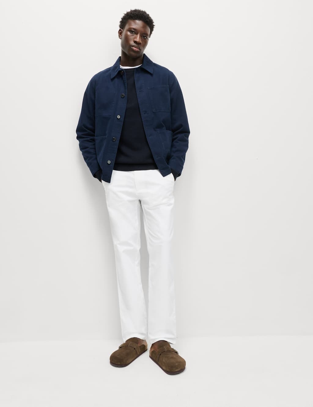 Marks & Spencer M&S Regular Fit Stretch Chinos White