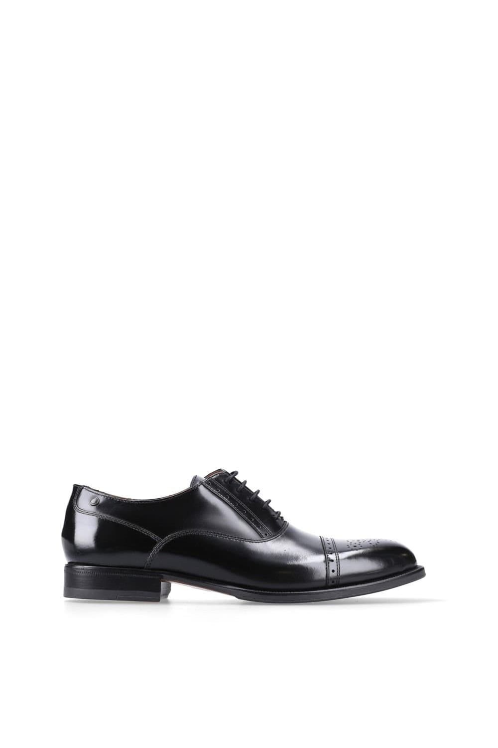 Base London Base London Men's Franklin Toe Cap Oxford Shoe in Black