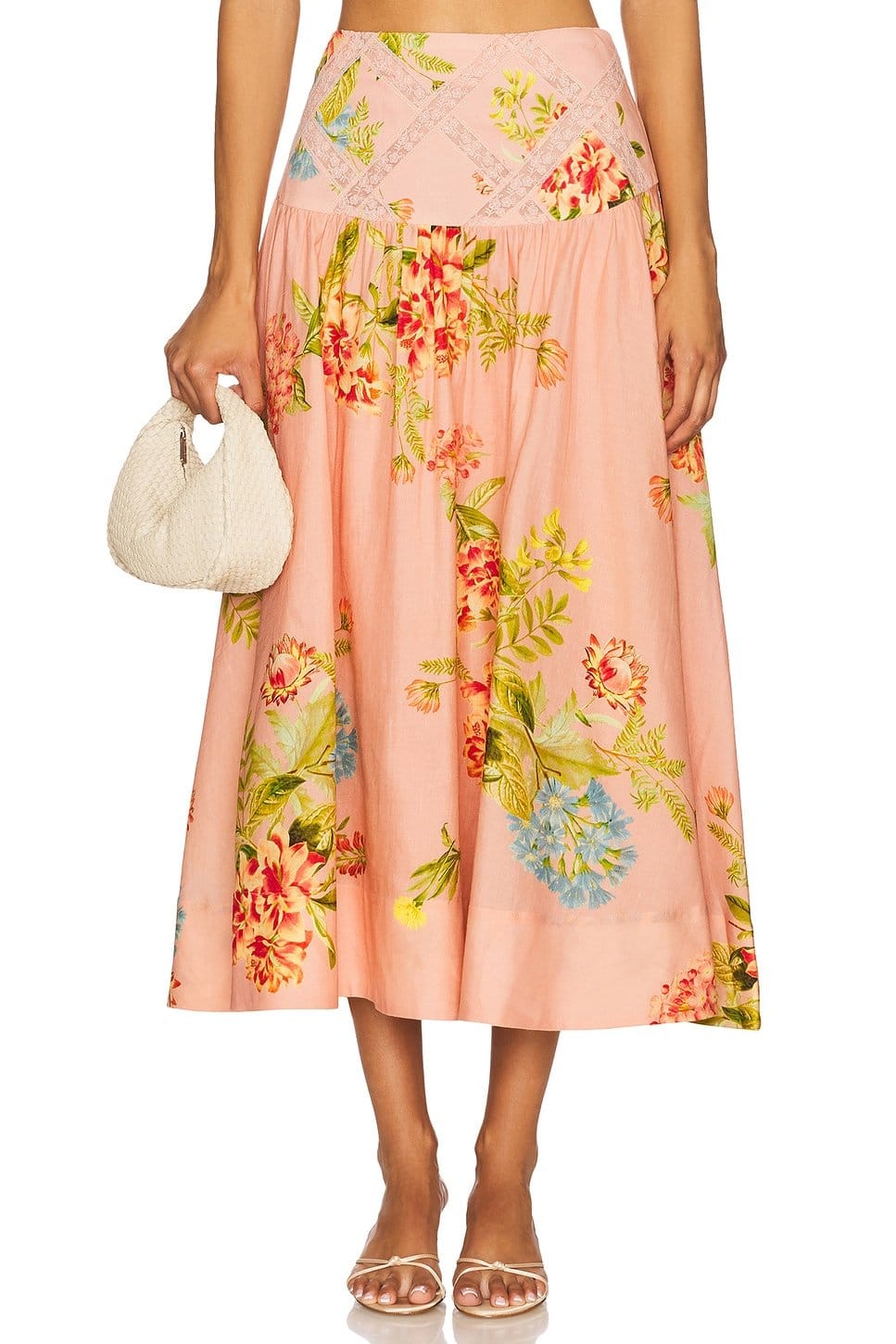 Revolve Floral Midi Skirt In Multi
