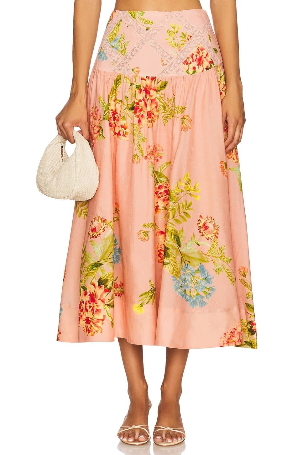 revolve Revolve Floral Midi Skirt In Multi
