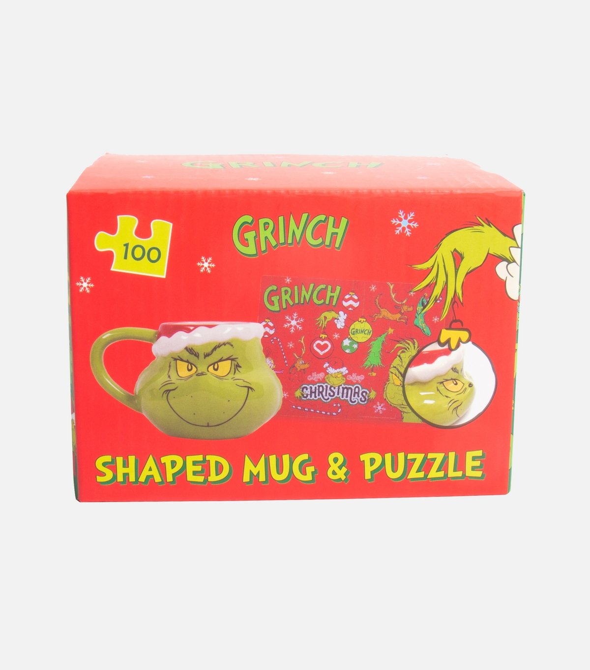 New Look Fizz Creations Green Grinch Shaped Mug and Puzzle New Look - 1