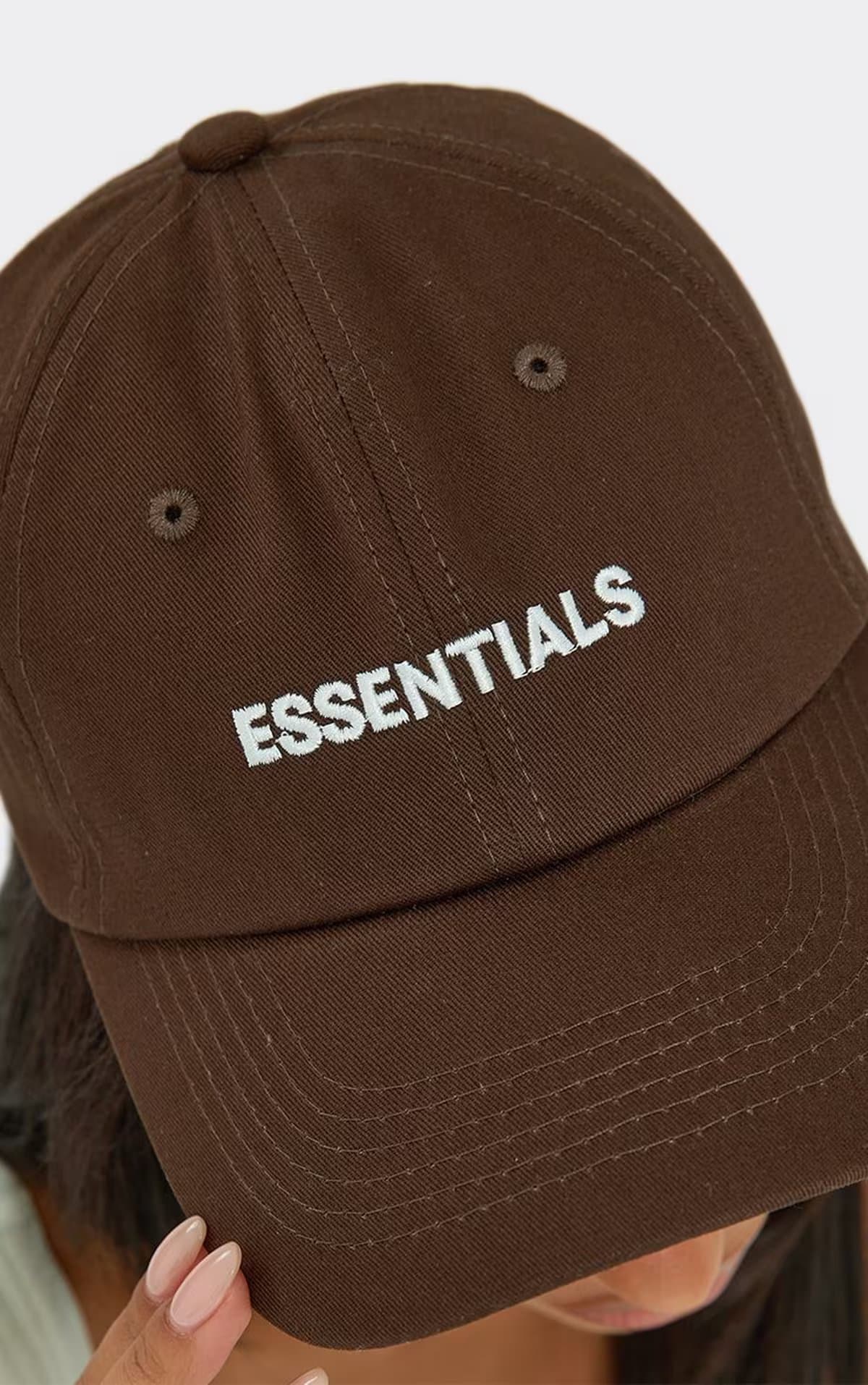 EGO Essentials Logo Detail Baseball Cap In Brown, Women's Size UK 0