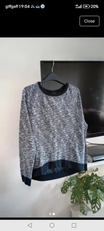 Topshop Black knitted jumper size 12 Topshop
