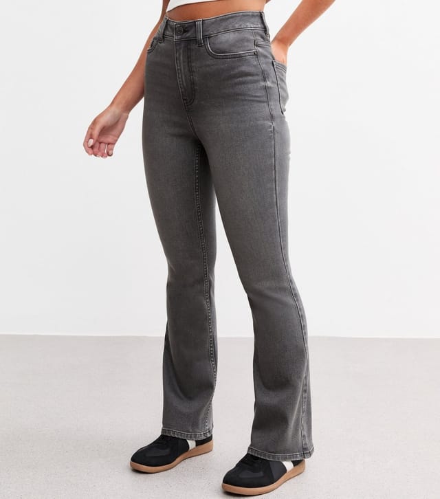 New Look Women's Petite Grey Waist Enhance Quinn Bootcut Jeans New Look - 2