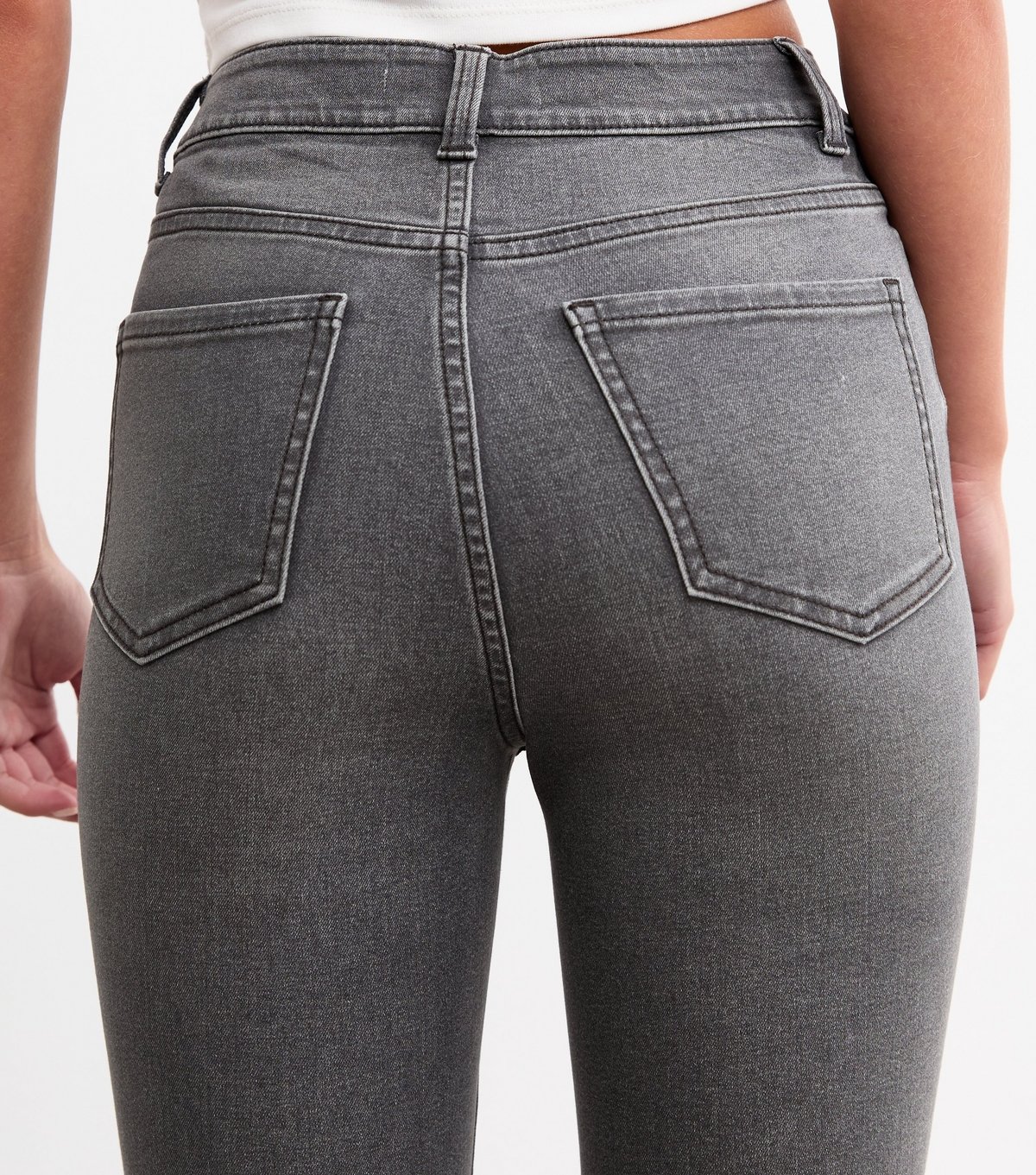 New Look Women's Petite Grey Waist Enhance Quinn Bootcut Jeans New Look - 3