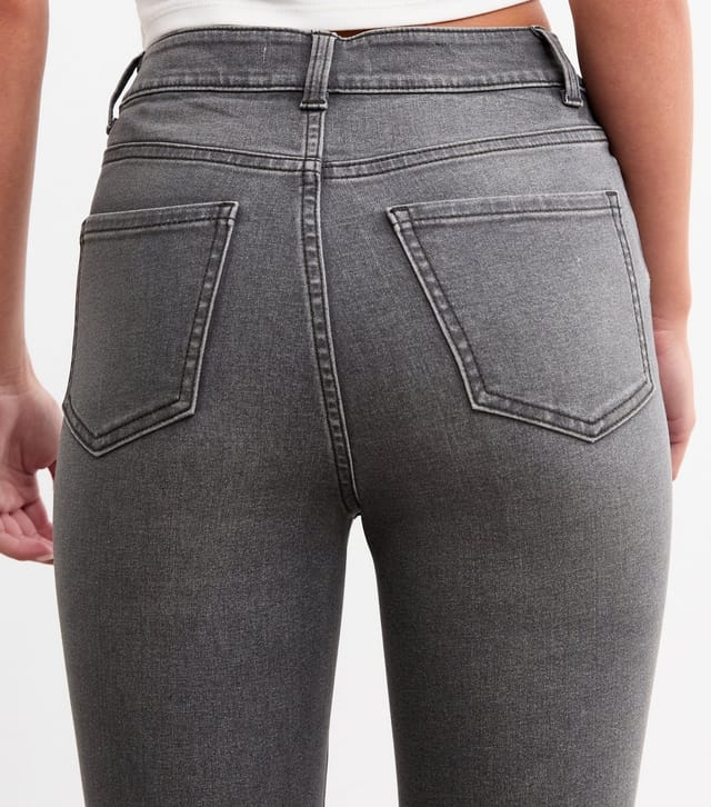 New Look Women's Petite Grey Waist Enhance Quinn Bootcut Jeans New Look - 3