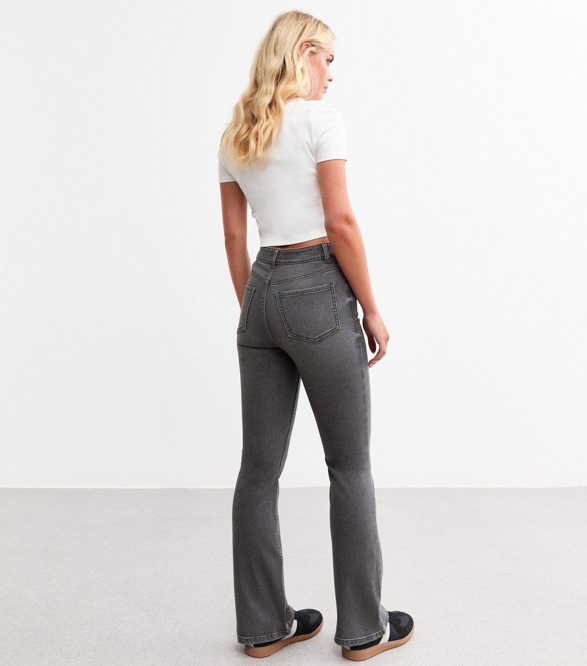 New Look Women's Petite Grey Waist Enhance Quinn Bootcut Jeans New Look - 4