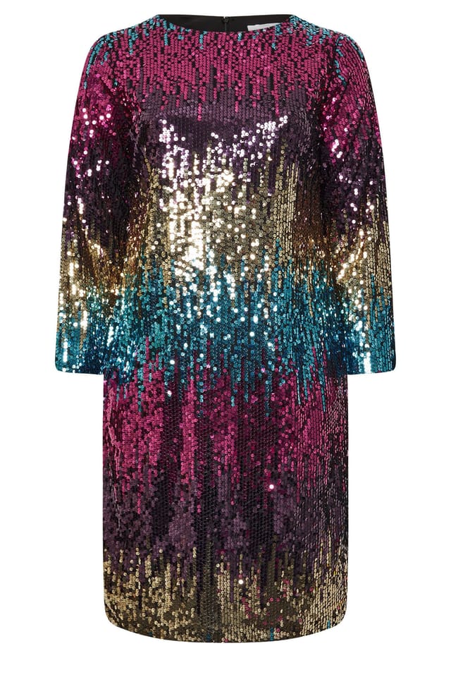 Yours Yours Women's Ombre Sequin Shift Dress - 2