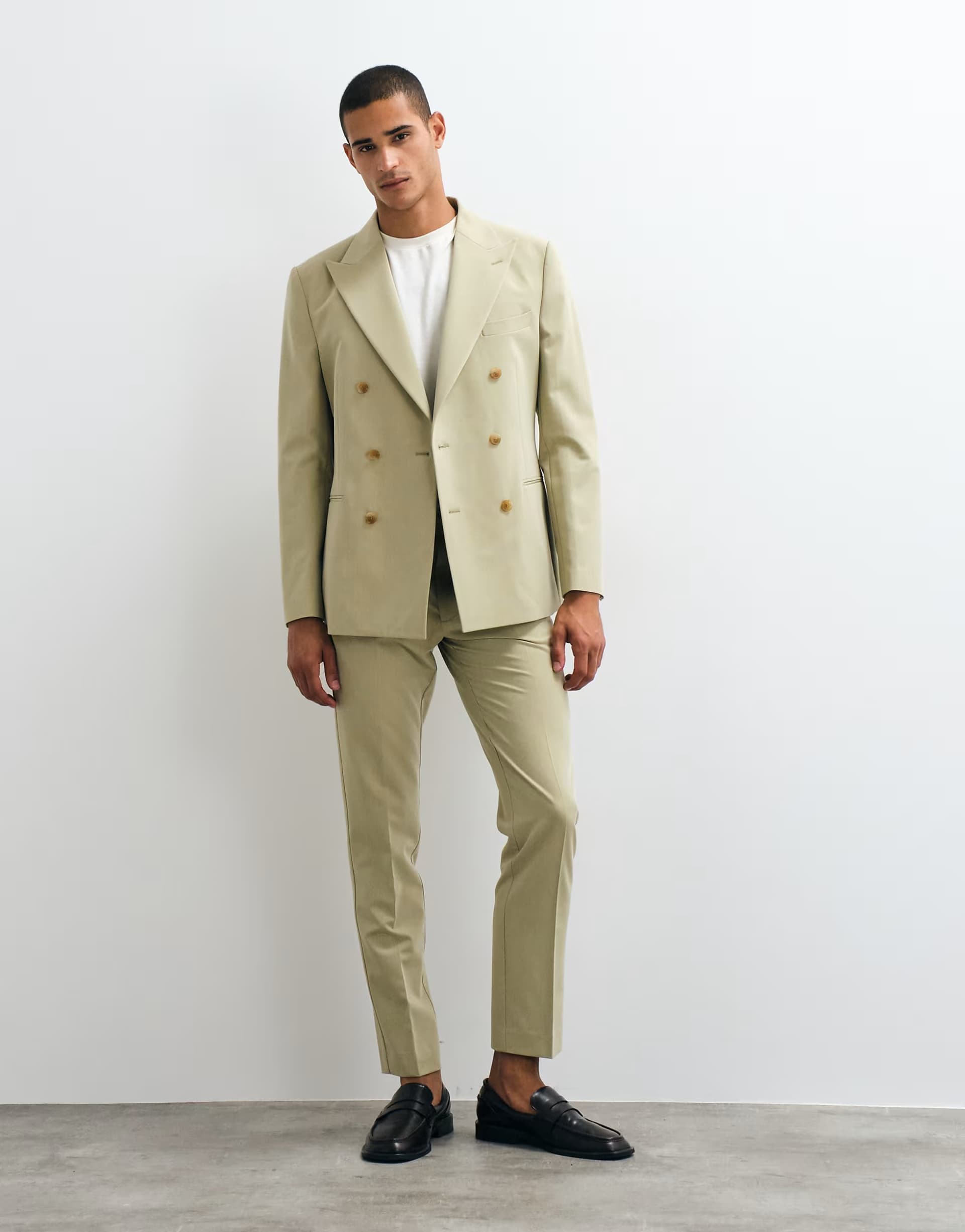 ASOS ASOS DESIGN crease resistant slim suit trouser in olive green