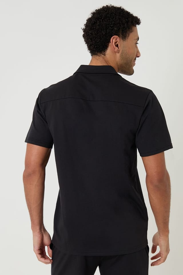 Threadbare Threadbare Men's Cotton Shirt & Shorts Lounge Set in Black - 2