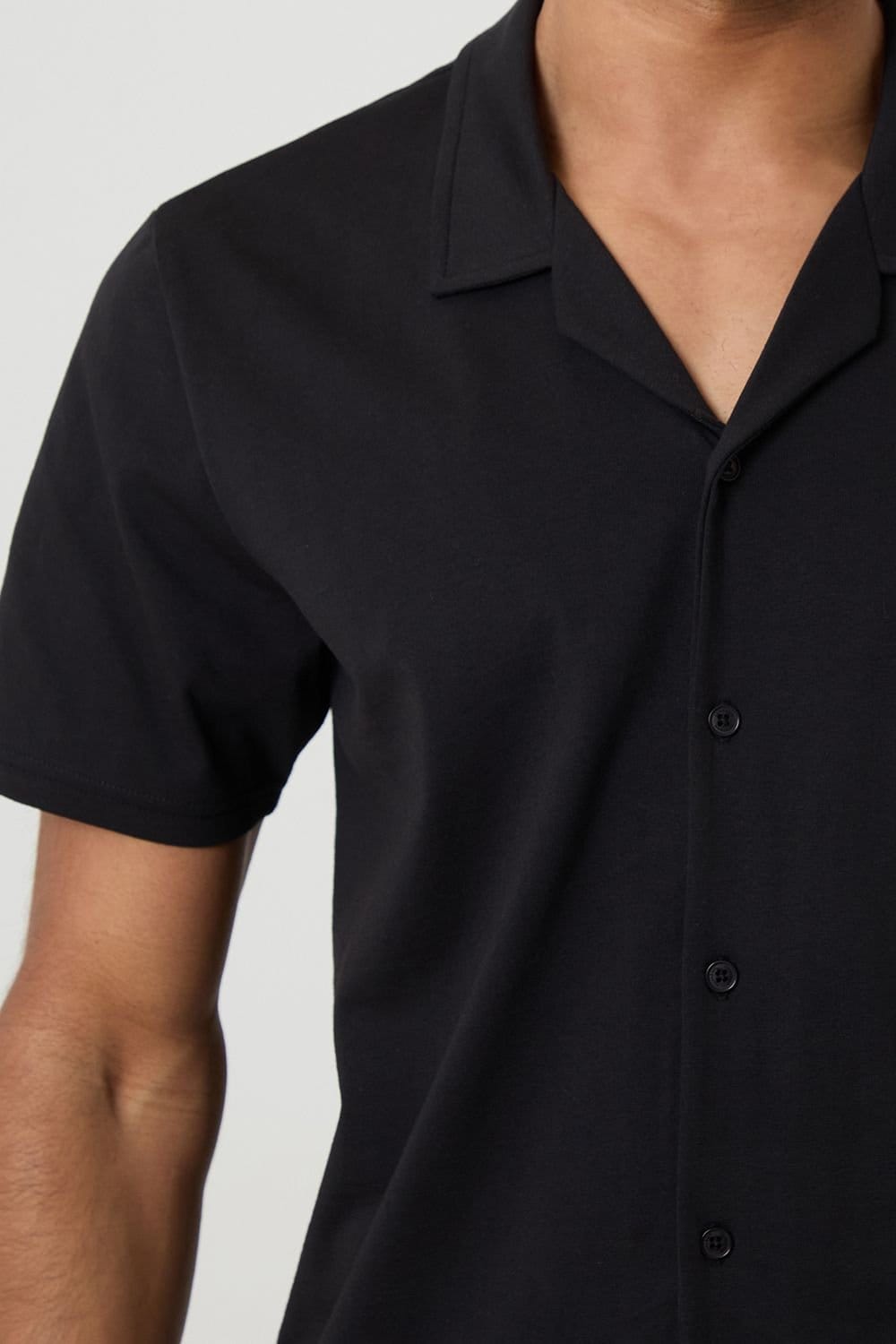 Threadbare Threadbare Men's Cotton Shirt & Shorts Lounge Set in Black - 4