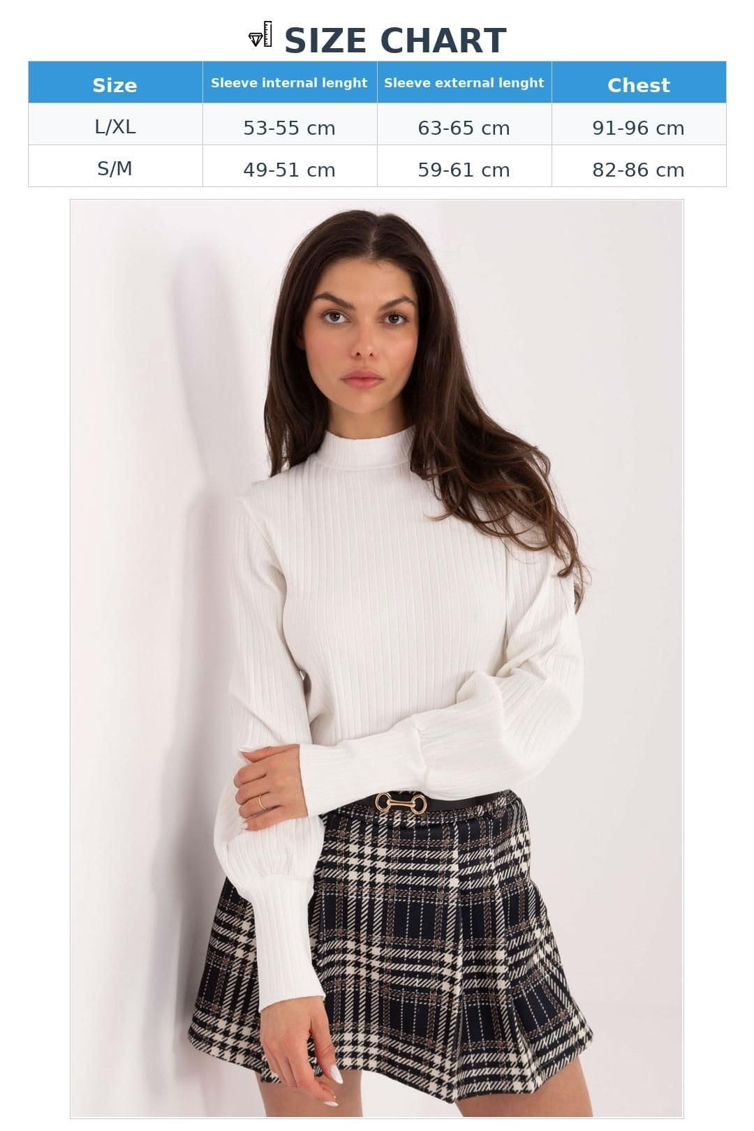Love Lace Love Lace Women's Everyday Cotton Elastane Turtleneck Blouse Style 221827 in White - 4