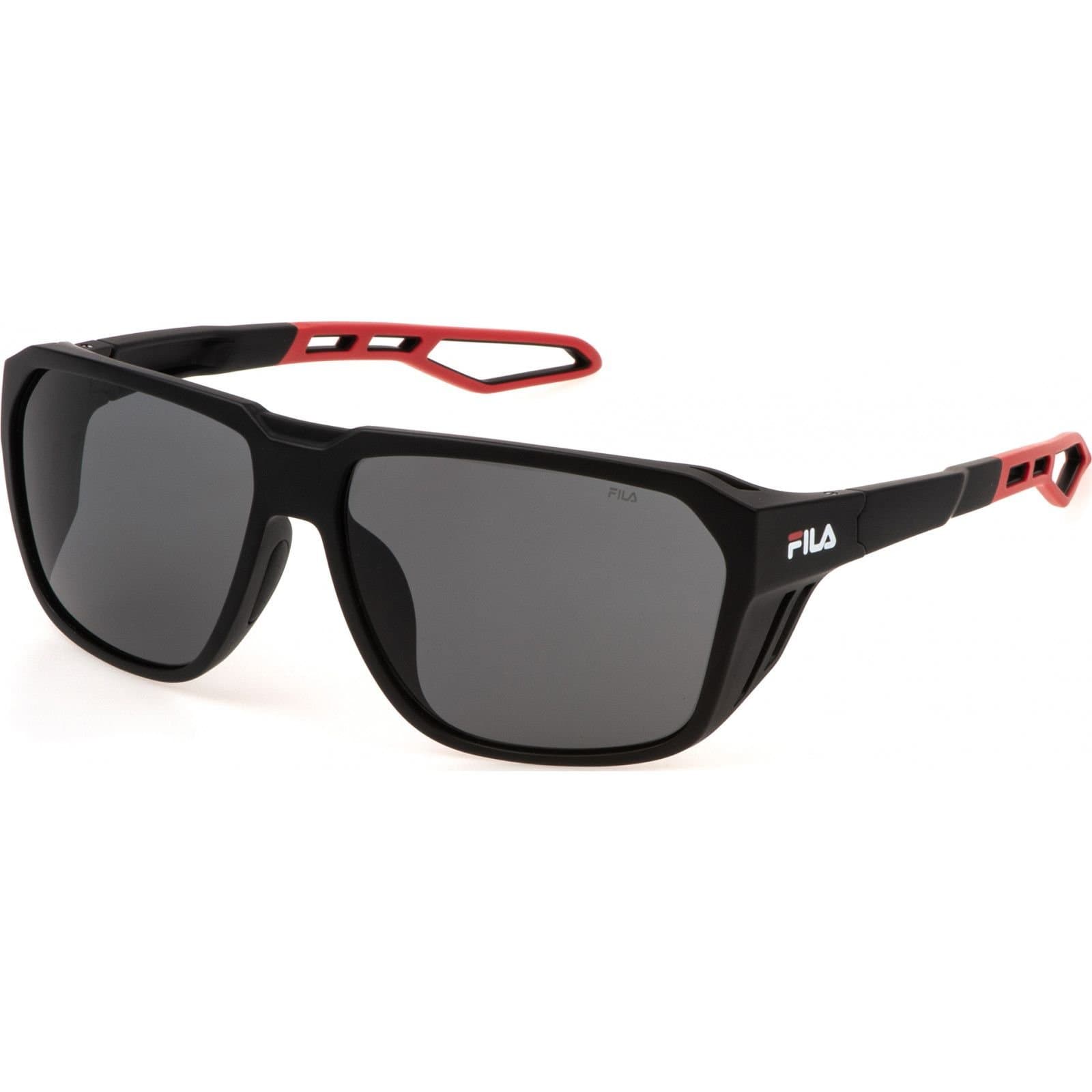 FILA FILA Men's SFIA05-99U28V Square/Rectangle Sunglasses in Black