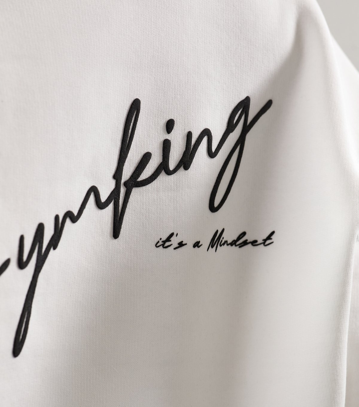 Gym King Women's Cream Logo Embroidered High Neck Jumper Gym King New Look - 4