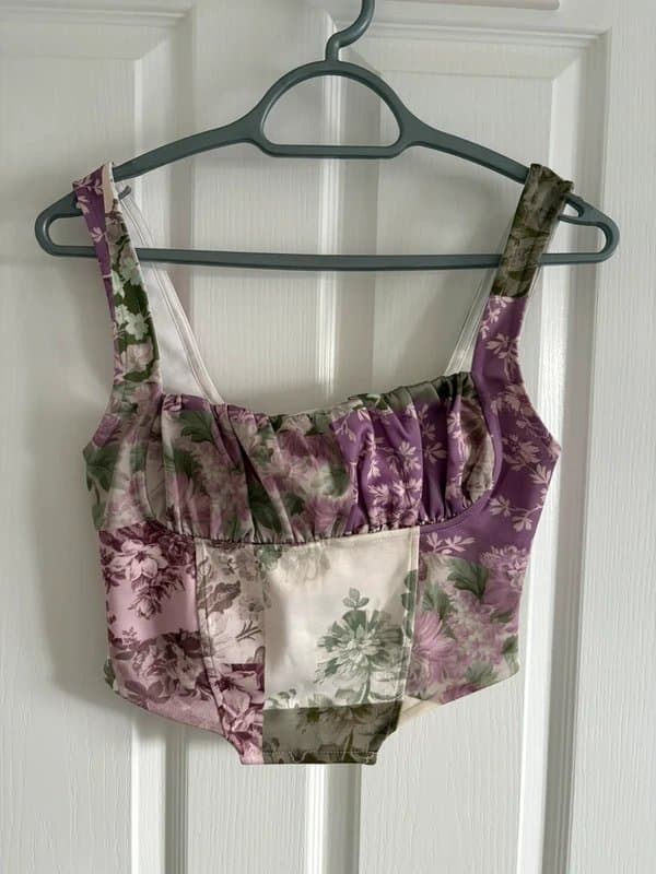 ASOS Floral corset style top