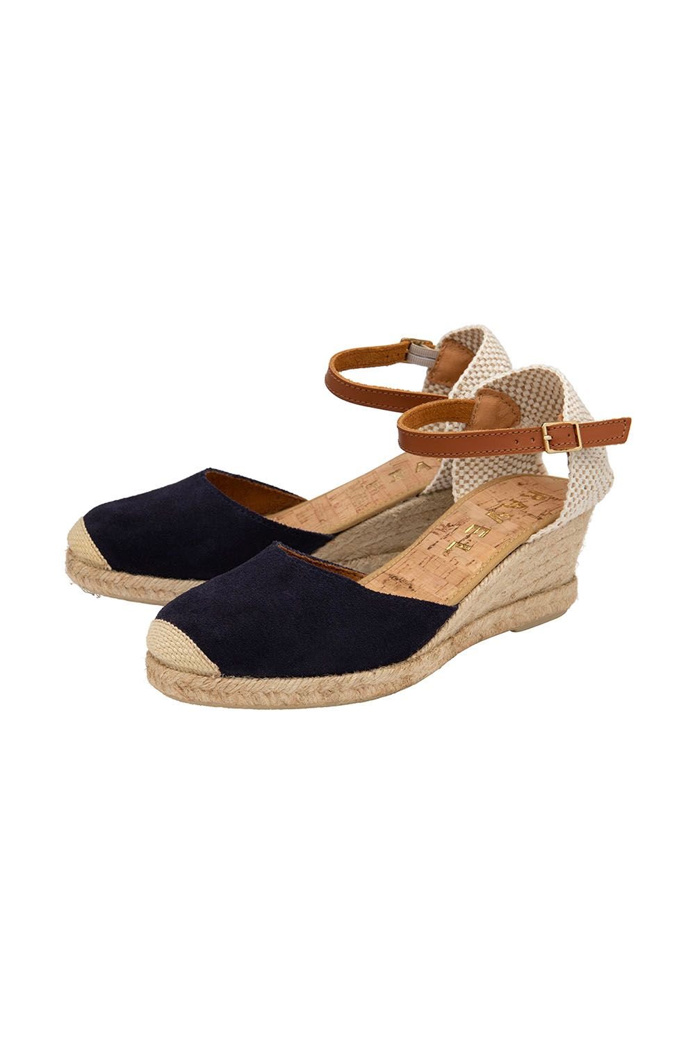 Ravel Ravel Women's 'Rhea' Suede Wedge Espadrille Sandals in Navy - 2
