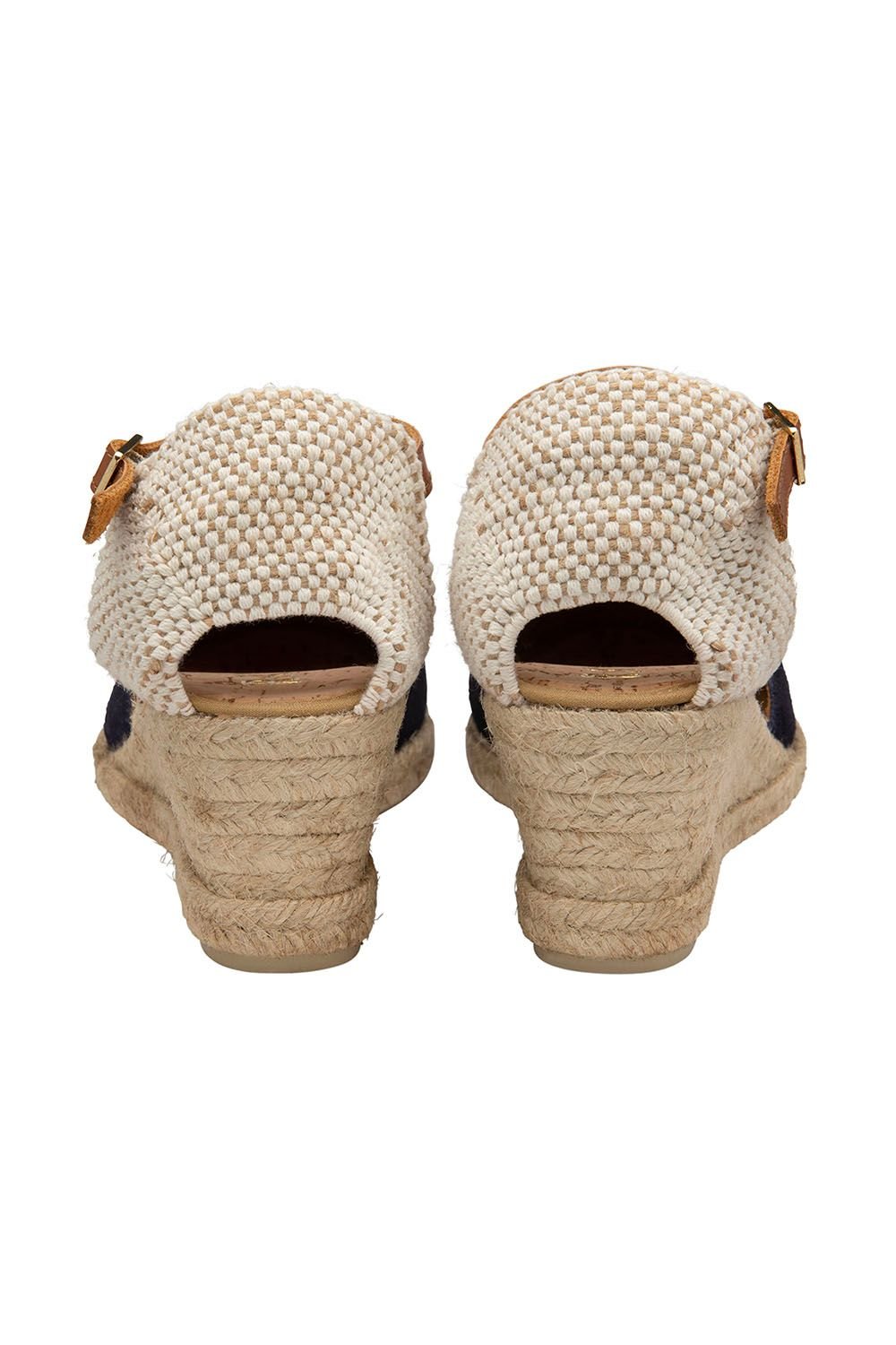 Ravel Ravel Women's 'Rhea' Suede Wedge Espadrille Sandals in Navy - 3