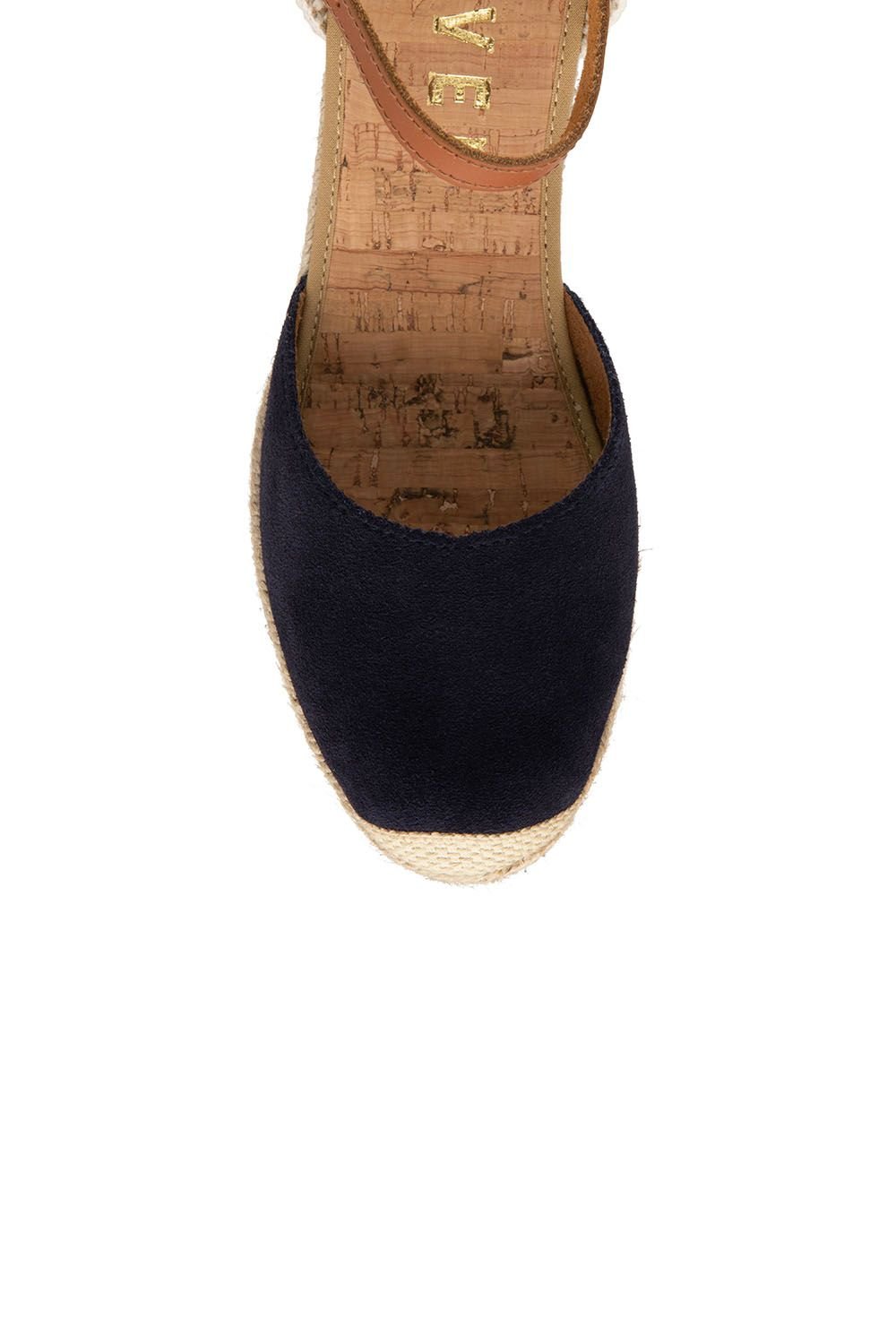 Ravel Ravel Women's 'Rhea' Suede Wedge Espadrille Sandals in Navy - 4
