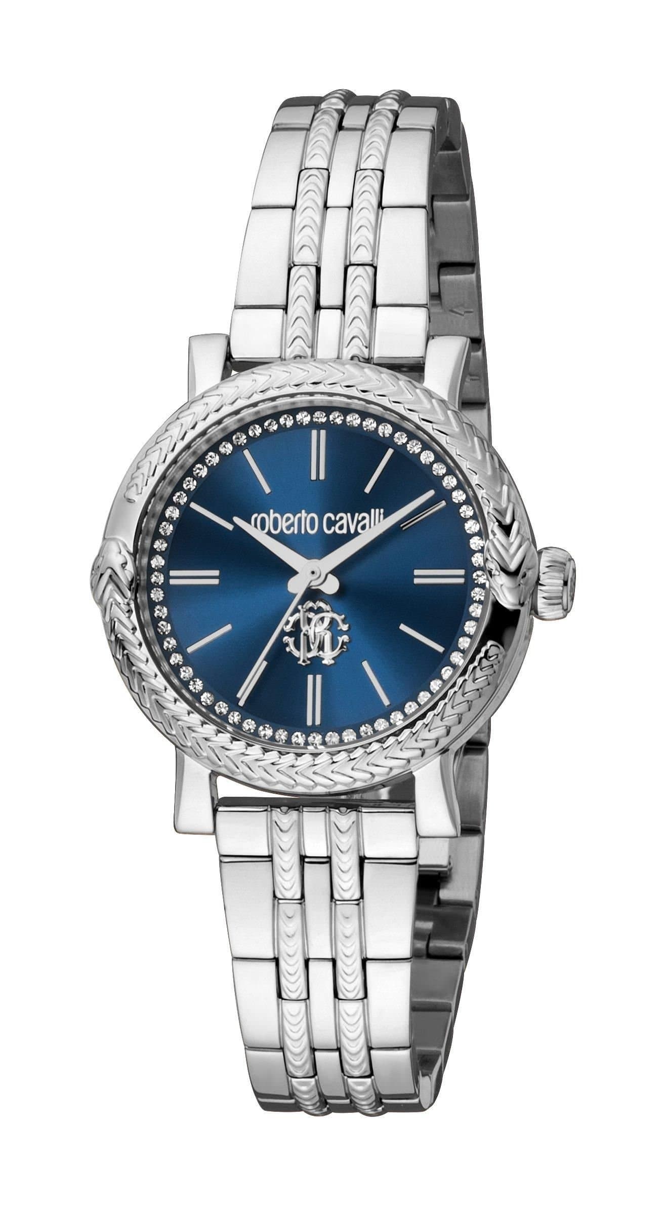 Roberto Cavalli Roberto Cavalli Women's Blue Dial Silver Stainless Steel Quartz Watch