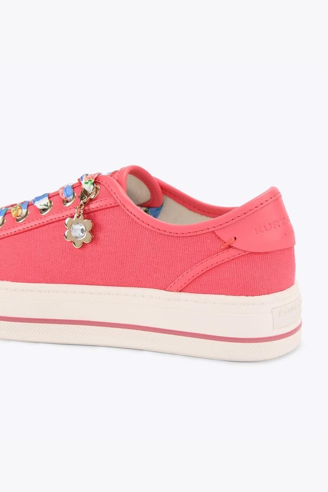 Kurt Geiger London Kurt Geiger London Women's 'Lace Up Sneaker' Fabric Trainers in Pink - 3