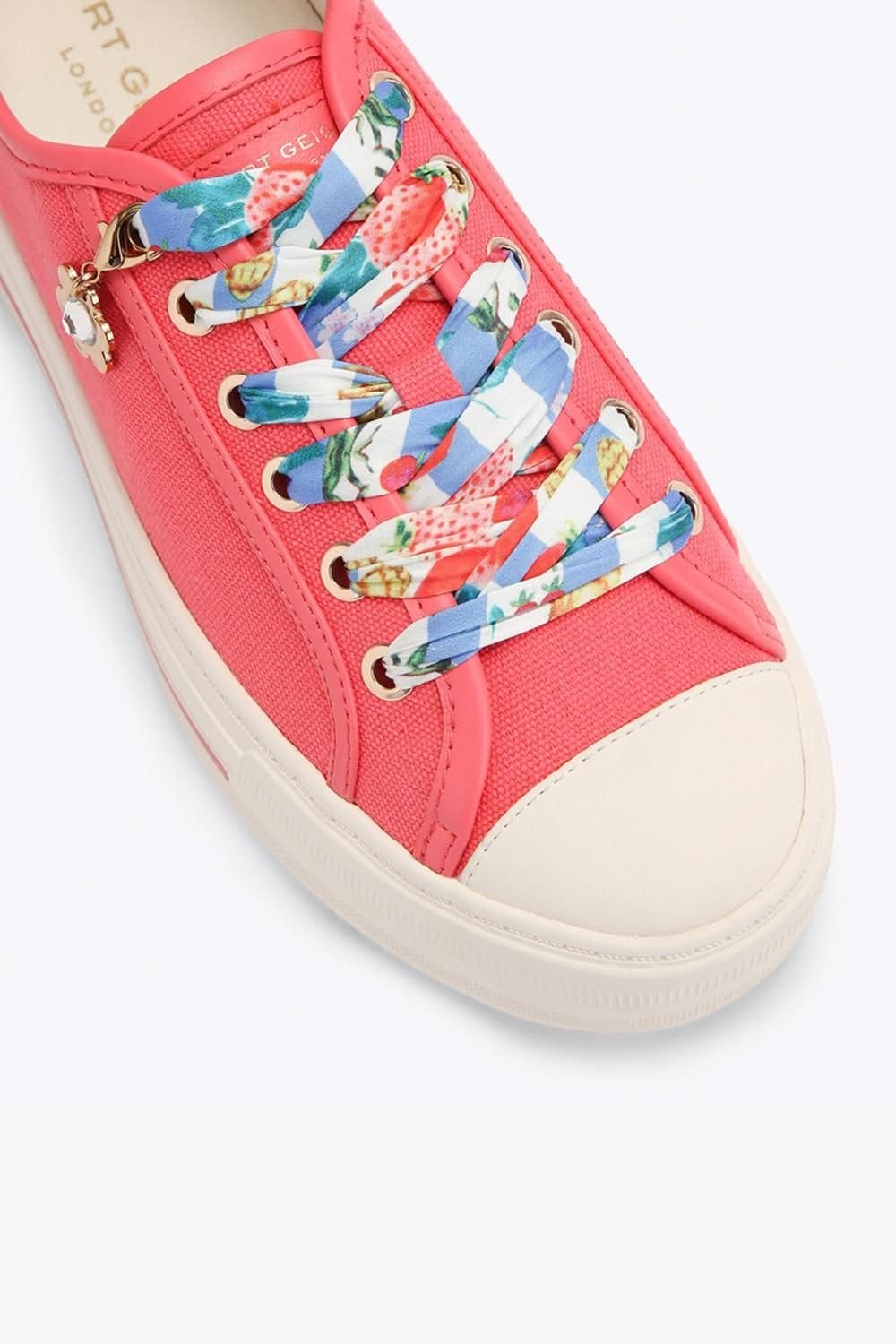 Kurt Geiger London Kurt Geiger London Women's 'Lace Up Sneaker' Fabric Trainers in Pink - 4