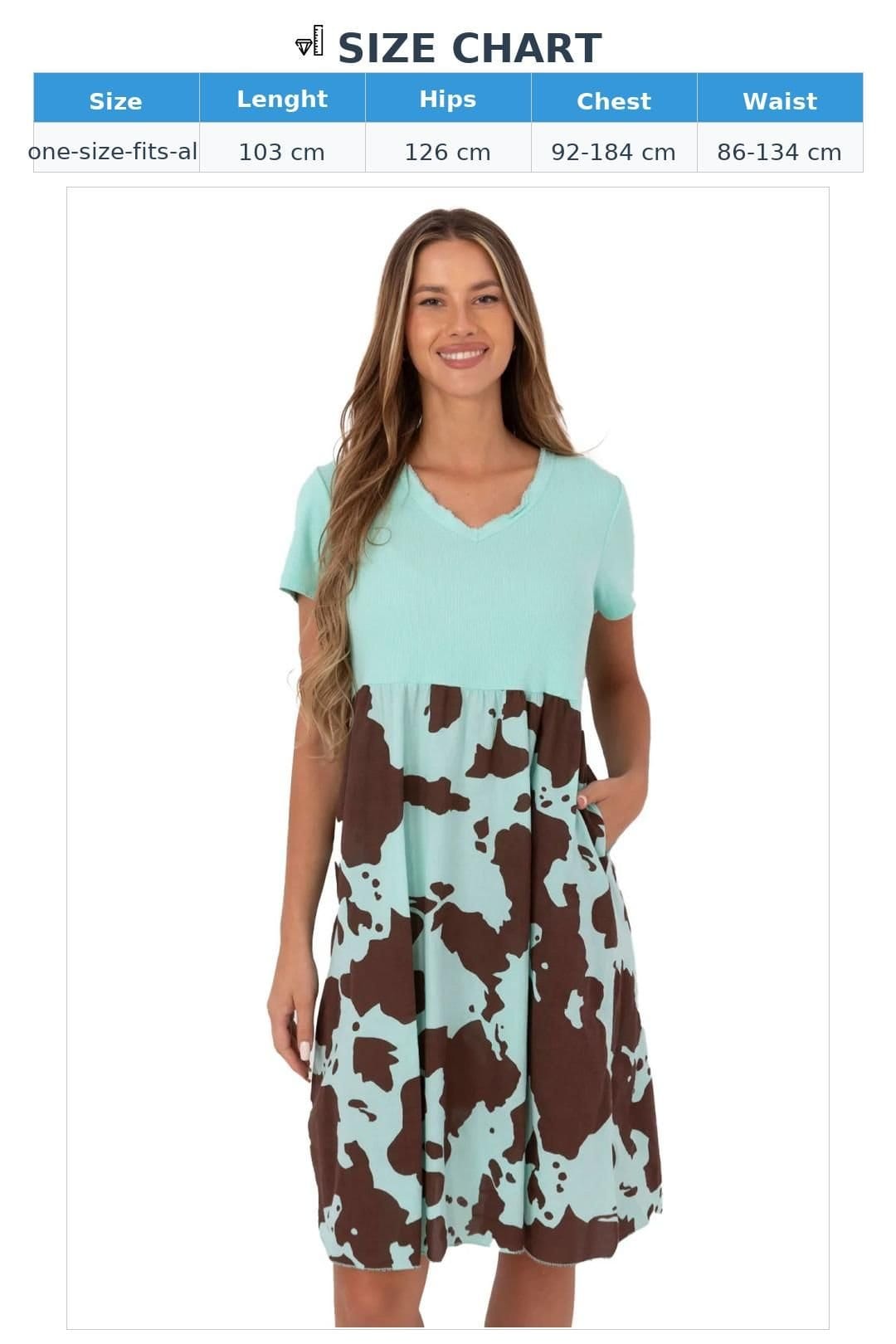 Love Lace Love Lace Women's Flared Cotton Elastane Day Dress with Pockets in Green - 4