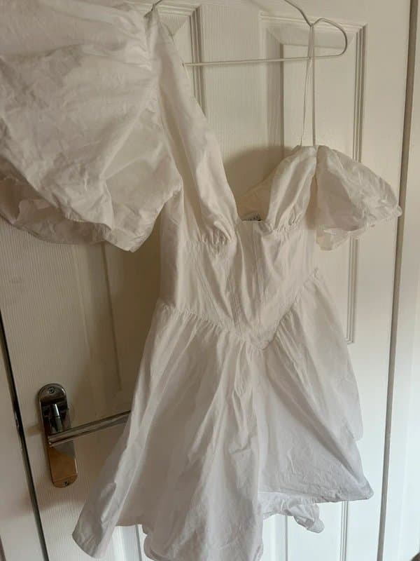 ASOS ASOS Luxe one shoulder white dress