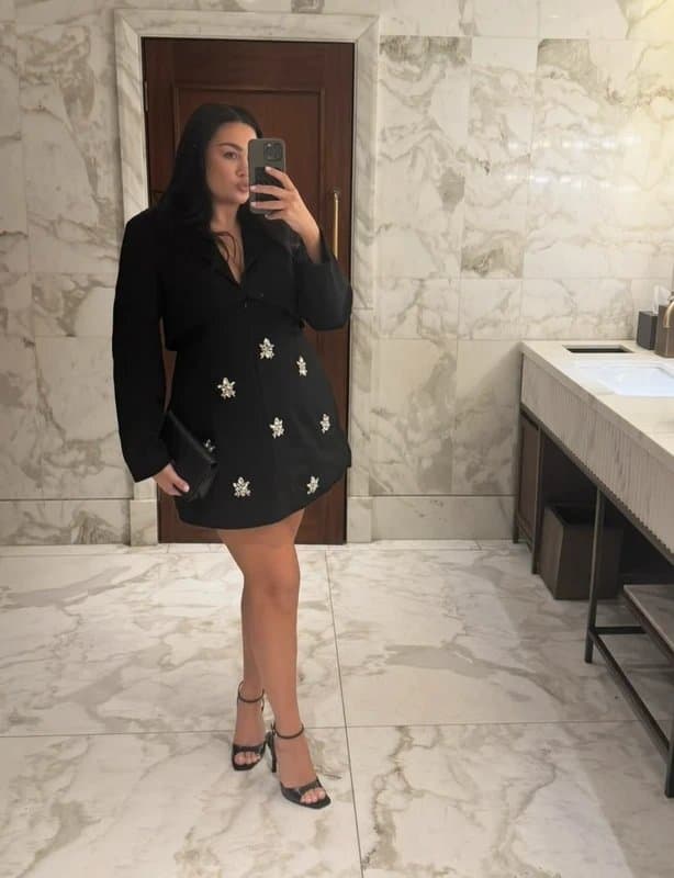 ASOS ASOS luxe structured tailored embellished dress