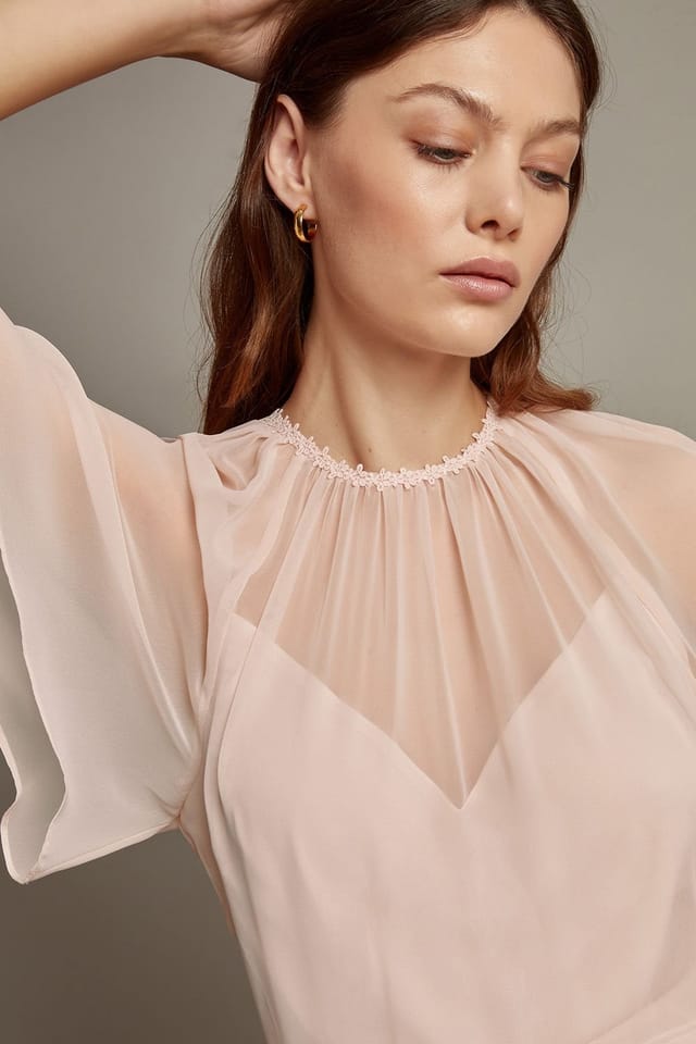 Monsoon Monsoon Women's Mona Angel Sleeve Maxi Dress Pink - 2