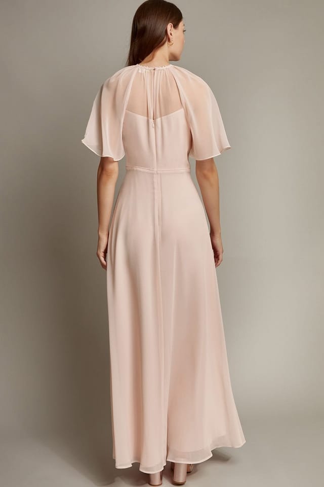 Monsoon Monsoon Women's Mona Angel Sleeve Maxi Dress Pink - 3