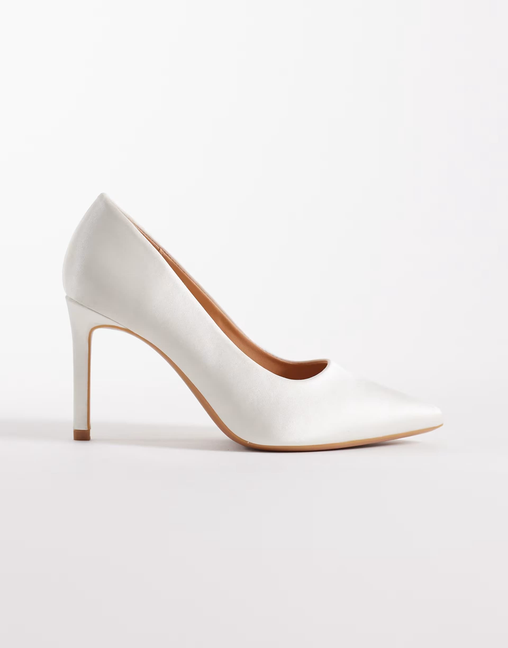 ASOS ASOS White Satin Petunia Heeled Court Shoe