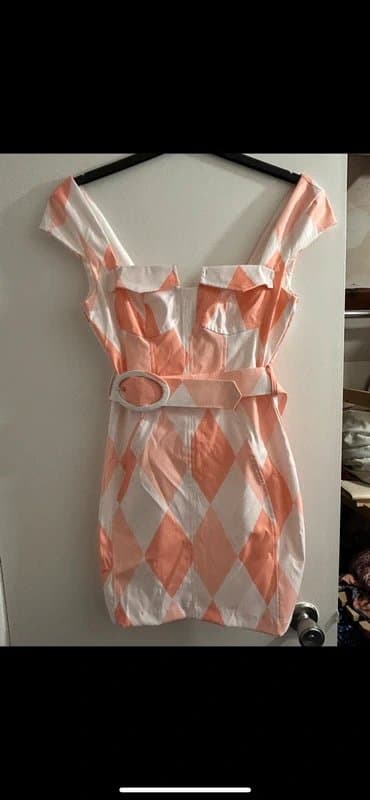 ASOS Design 60s theme peach dress