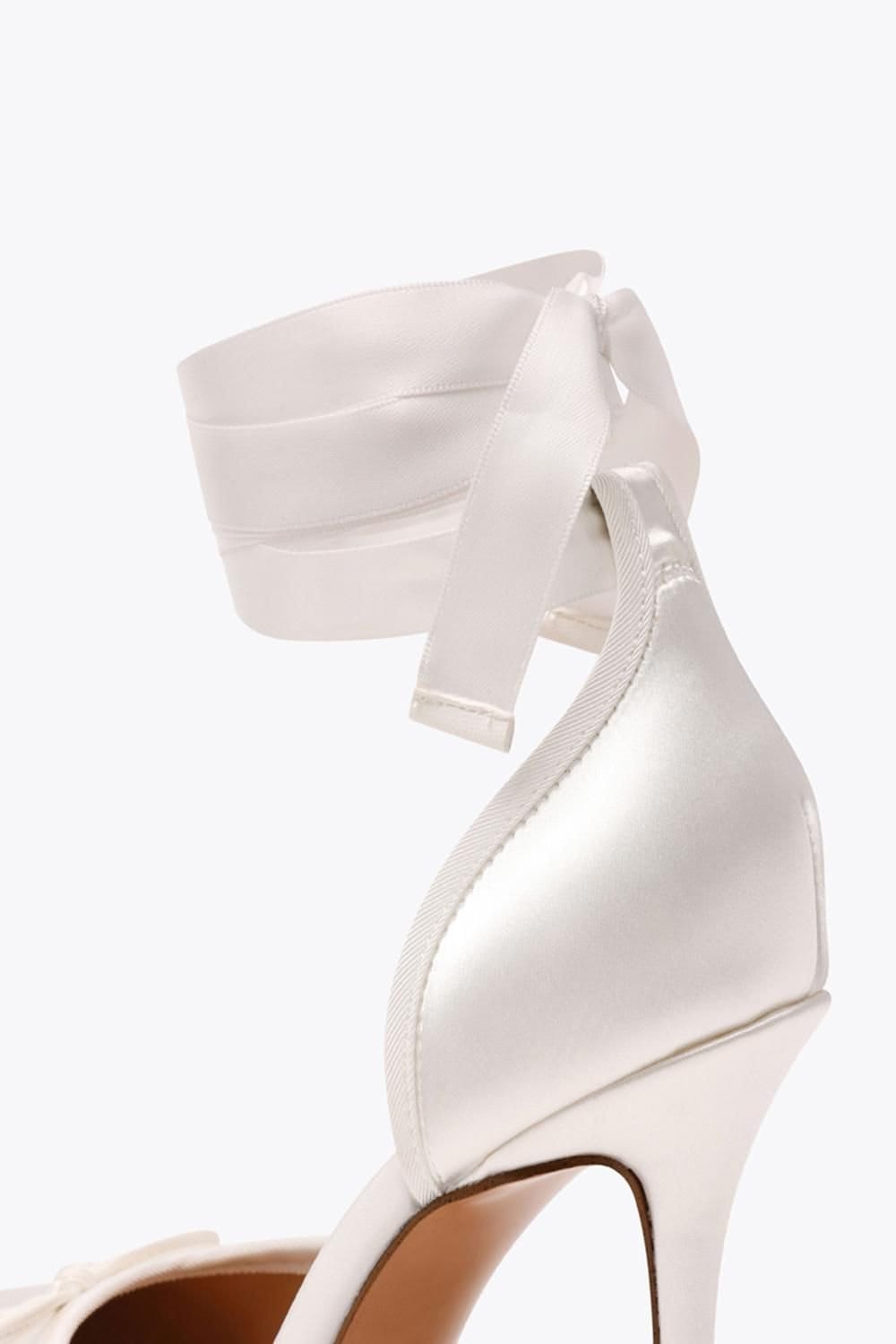 Steve Madden STEVE MADDEN Women's 'Larina White Satin' Fabric Heels - 4
