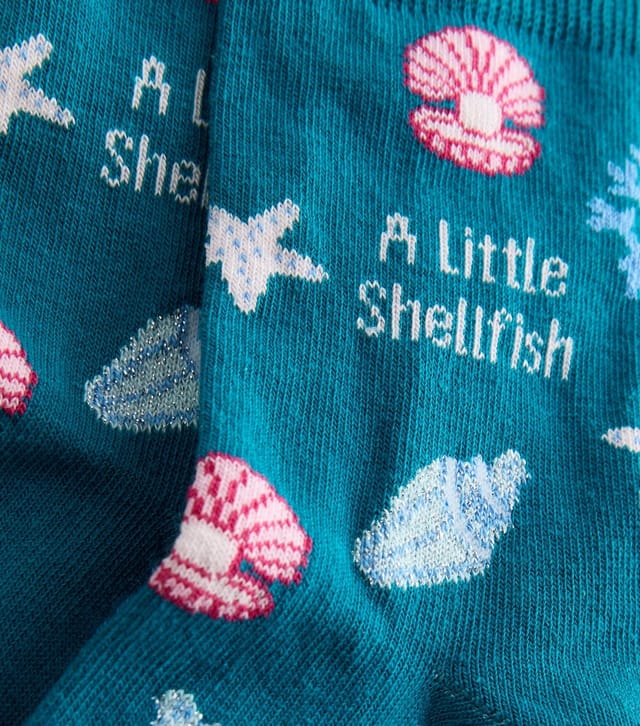 New Look Teal A Little Shellfish Shell Pattern Ankle Socks New Look - 2