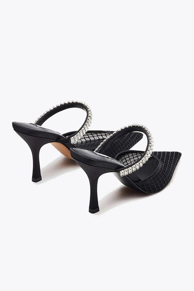 Steve Madden STEVE MADDEN Women's 'Brecki Heel Black' Fabric Heels in Black - 3