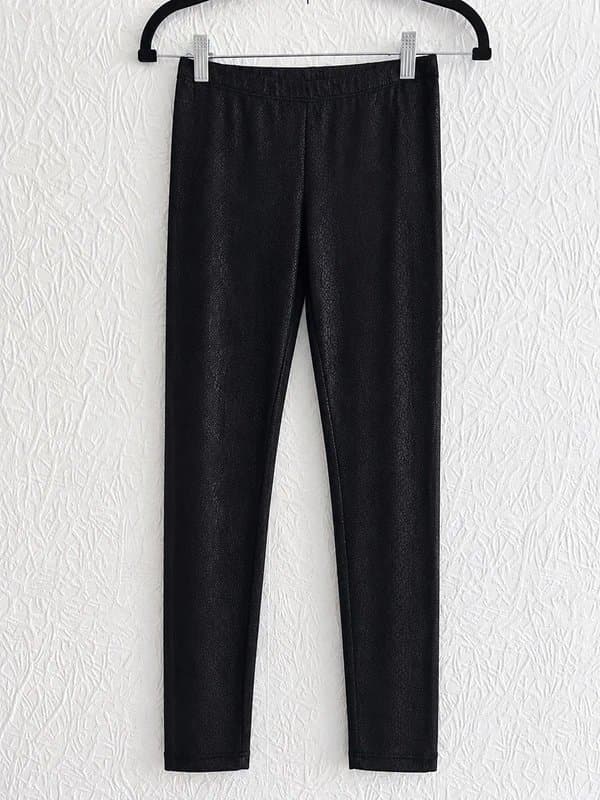 ASOS ASOS Black Wet Look Shine Leather Look Snake Print Leggings. Size 10.