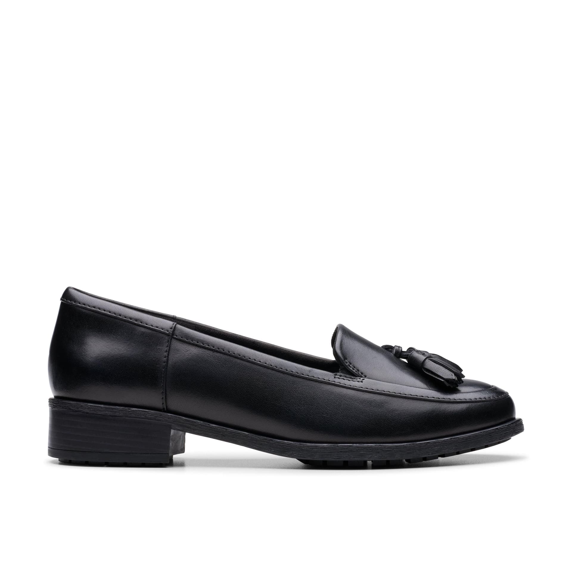 Clarks Clarks Women's Havisham Edge Loafer Black Leather Loafers, Slip
