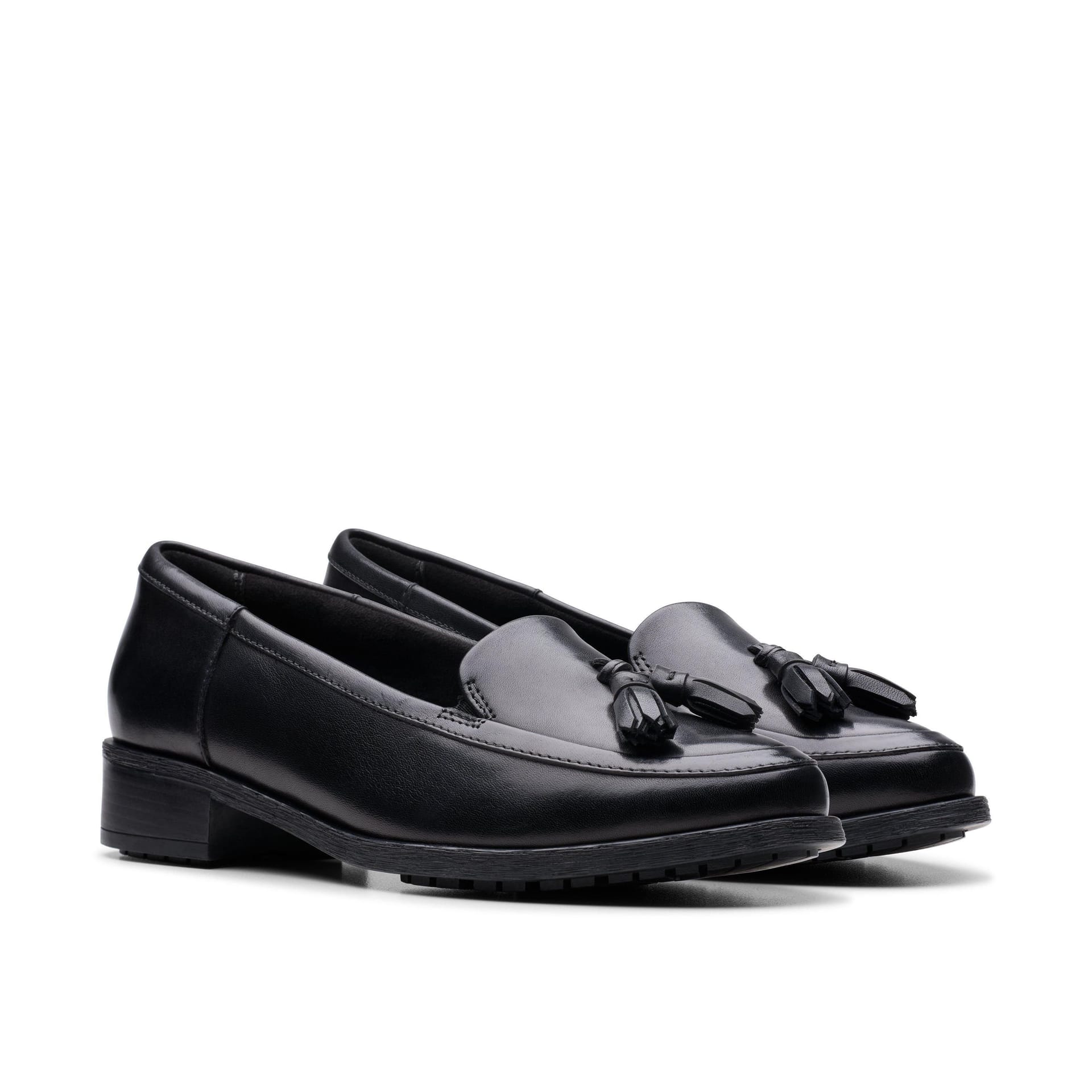 Clarks Clarks Women's Havisham Edge Loafer Black Leather Loafers, Slip Ons - 4
