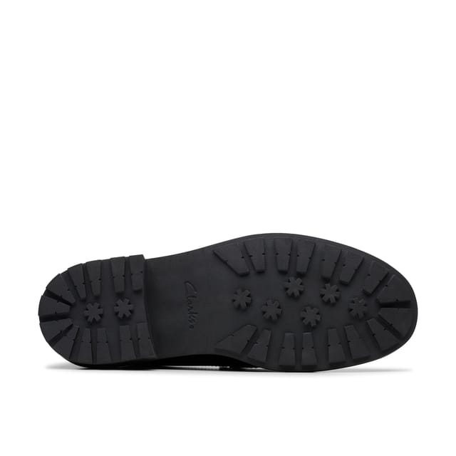 Clarks Clarks Women's Orinoco3 Edge Black Leather Slip Ons, Loafers - 3
