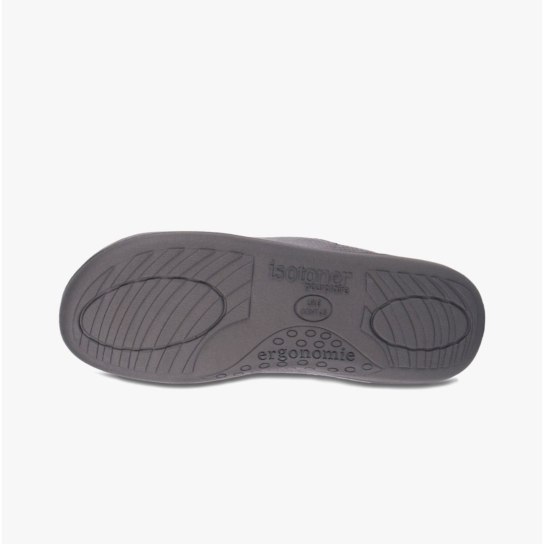 Totes Isotoner Totes Isotoner Men's Mens Square Patterned Smart Mule Slip On Slippers in Grey - 4