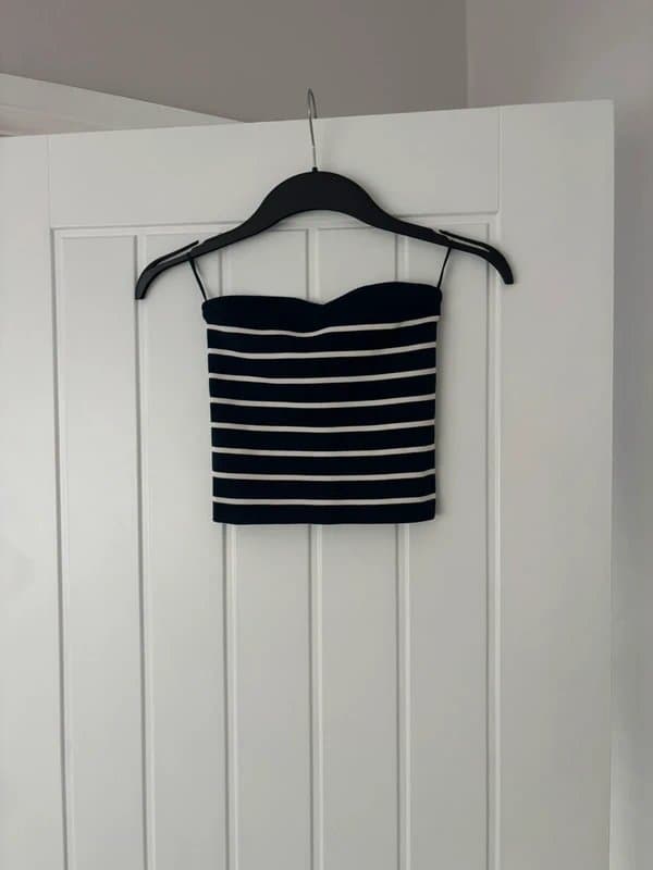 Bershka Striped bandeau top