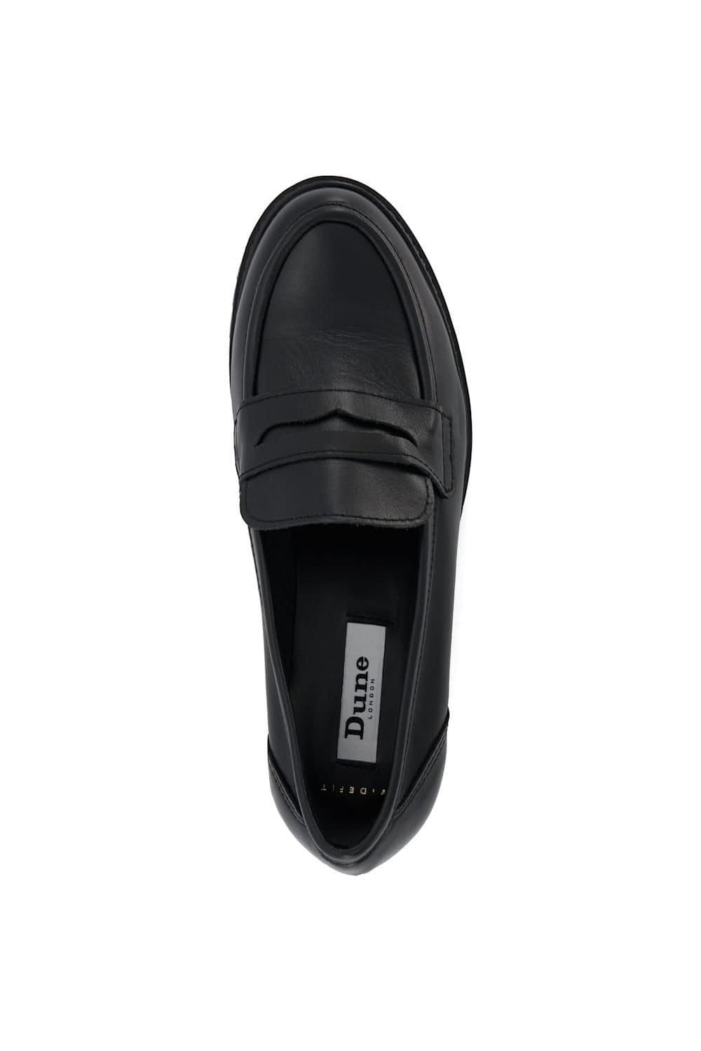 Dune London Dune London Women's Wide Fit 'Gild' Leather Loafers in Black - 4