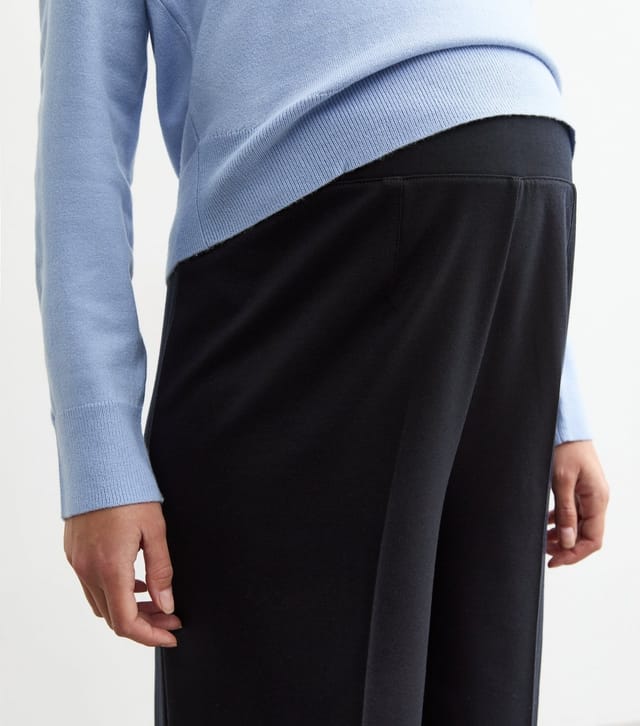 New Look Women's Maternity Navy Wide Leg Jersey Trousers New Look - 2