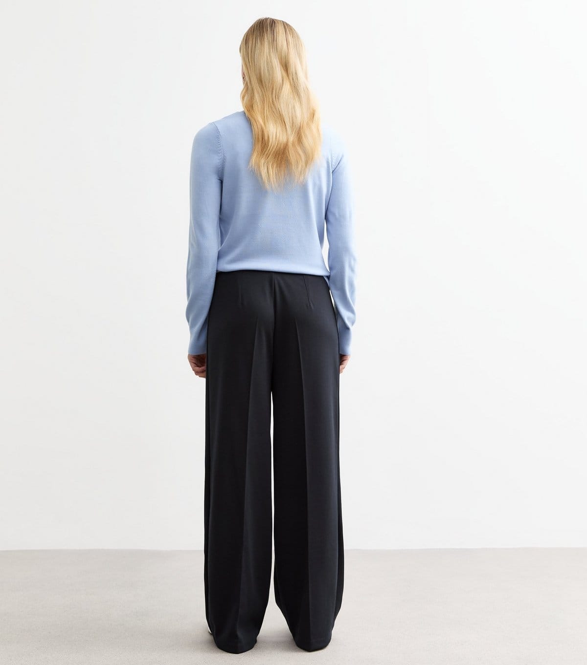 New Look Women's Maternity Navy Wide Leg Jersey Trousers New Look - 4