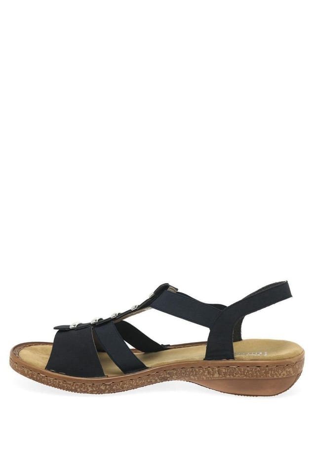 Rieker Rieker Women's 'Trim' Sling Back Sandals in Dark Blue - 2